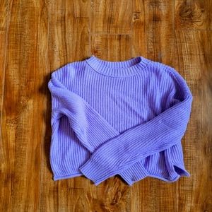 Womens winter lilac crop sweater